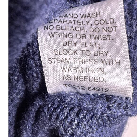 Pendleton Sweater Vest Cable Knit Womens XL Full Zipper Navy Blue Mock Neck - Picture 7 of 8